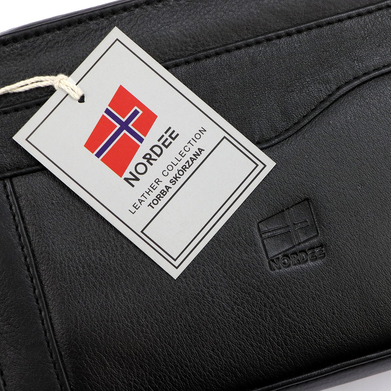 Nordee męska saszetka skóra naturalna torba do ręki z kieszeniami
