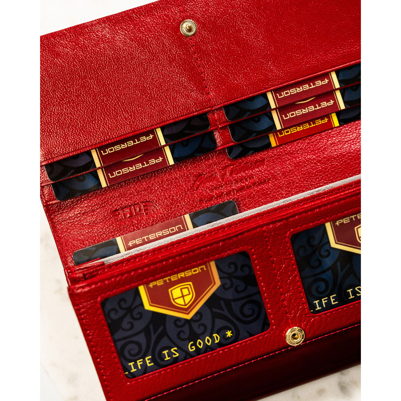 Skórzany damski portfel Peterson PTN BC-42100