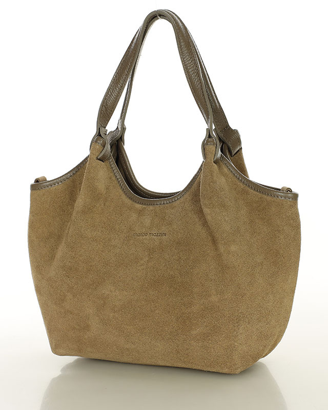 Torebka damska worek hobo bag skóra naturalna - MARCO MAZZINI czarna