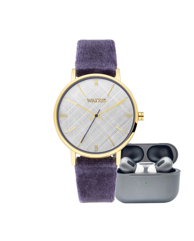 Zegarek WATXANDCO RELOJ10_38. Kwarcowy, Kolor szary. Kobieta.