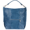 Jeansowa torebka skórzana zamszowa shopper W10