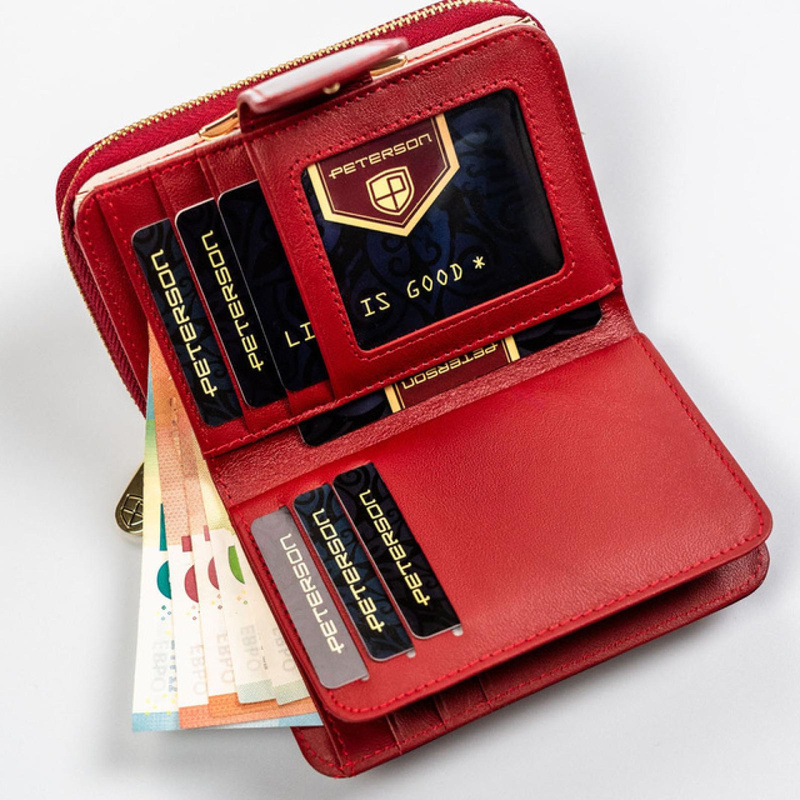 Skórzany damski portfel Peterson PTN BC-425214