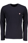 NIEBIESKI T-SHIRT MĘSKI Z DŁUGIM RĘKAWEM GUESS JEANS