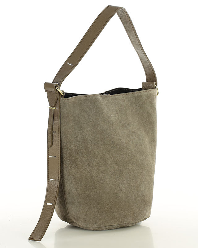 Torebka damska worek hobo bag skóra naturalna - MARCO MAZZINI czarna