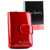 Lakierowany pionowy damski portfel Pierre Cardin