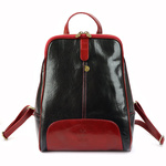 Florence Miejski Damski plecak skóra naturalna z kieszeniami na suwak