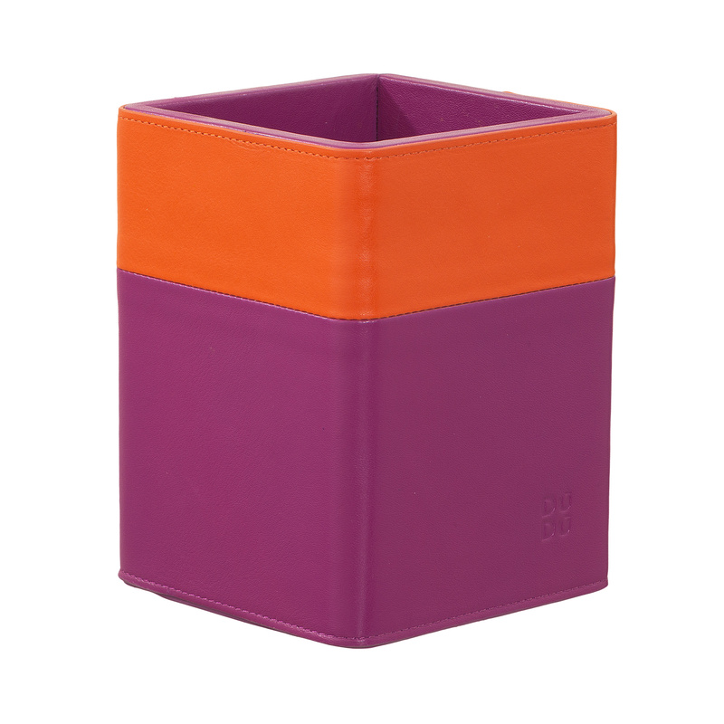 DUDU pojemnik na długopisy na biurko skóra naturalna przybornik