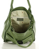 Torebka shopper z kieszeniami MAZZINI - Ravenna militarny zielony