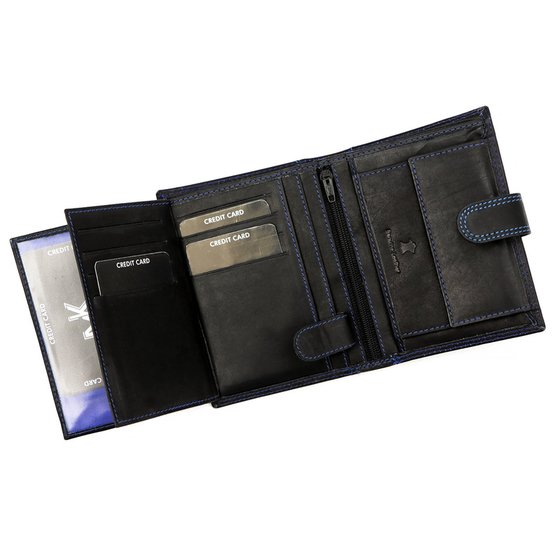 Money Kepper męski portfel skóra naturalna pionowy zamykany styl WILD WEST