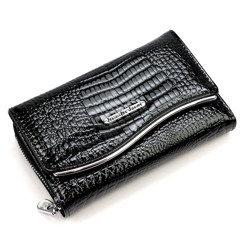 Jennifer Jones damski portfel skórzany wzór skóra krokodyla portmonetka