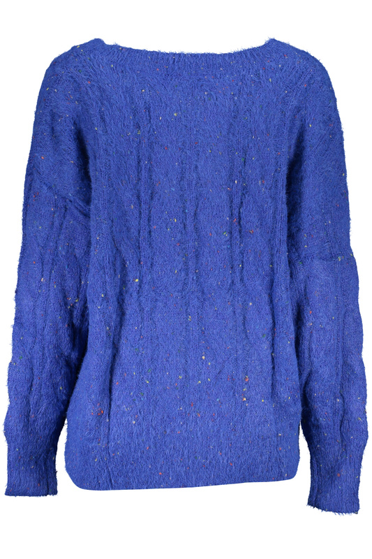 NIEBIESKI SWETER DESIGUAL DAMSKI