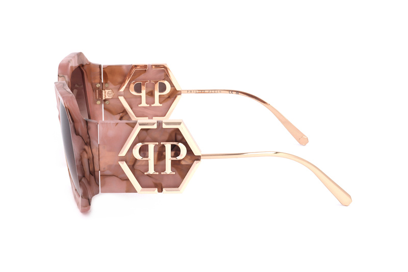 Okulary PHILIPP PLEIN SPP067-06Z8. Okulary przeciwsłoneczne, Kolor różowy. Kobieta.