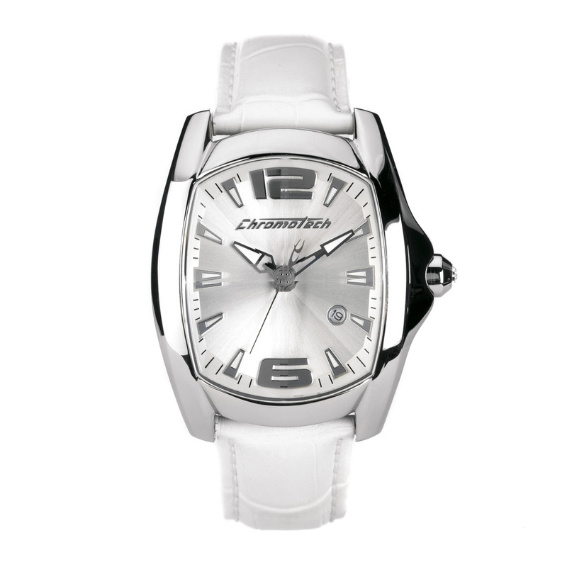 Zegarek CHRONOTECH CT7107M06. Kwarcowy, Kolor biały. Mężczyzna.
