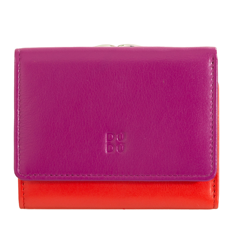 DUDU Damski skórzany stylowy kompaktowy portfel mała portmonetka