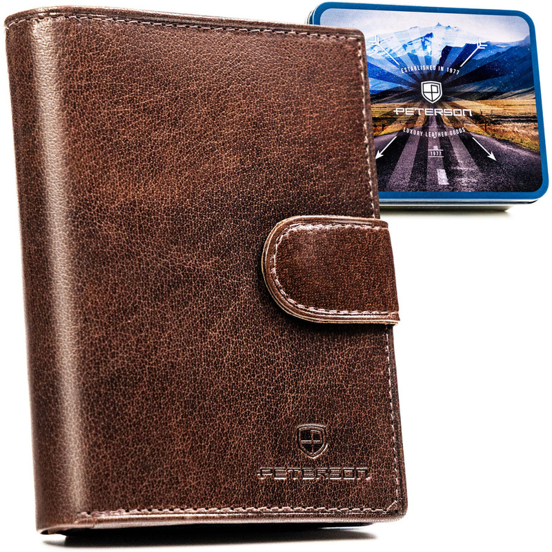 Skórzany męski portfel Peterson PTN N4L-BUF