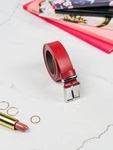 Skórzany pasek damski szerokość 2,5 cm - Rovicky