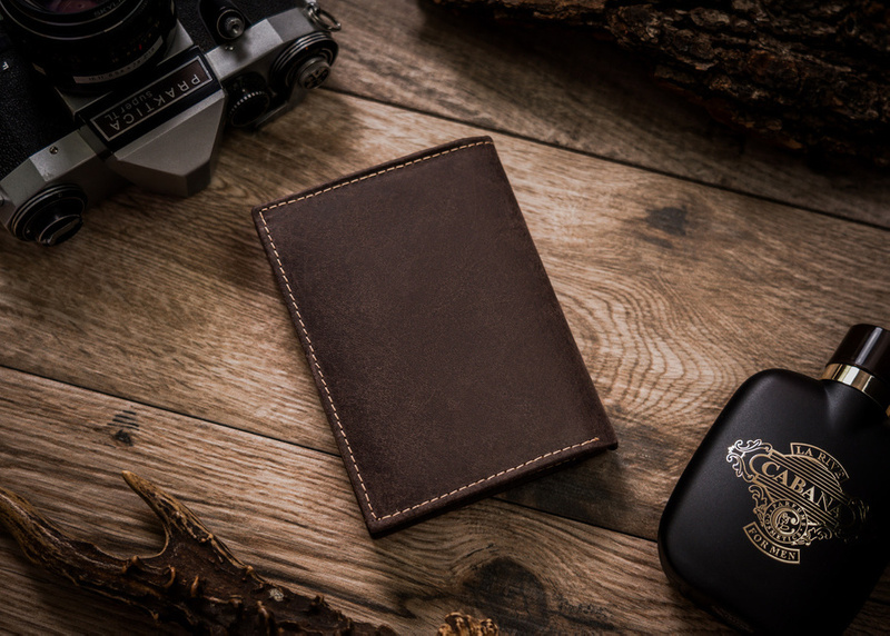 Skórzany męski portfel Wild ANIMALS N4-CHM HORSE