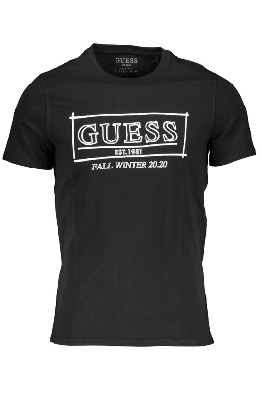 T-SHIRT MĘSKI Z KRÓTKIM RĘKAWEM GUESS JEANS CZARNY
