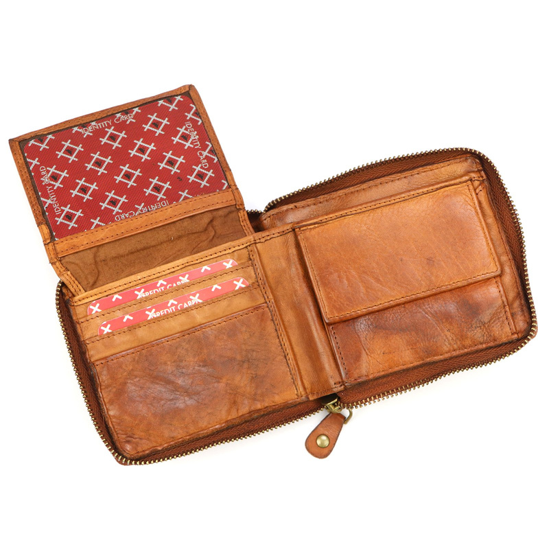 Męski pojemny rozbudowany portfel ze skóry eko VS