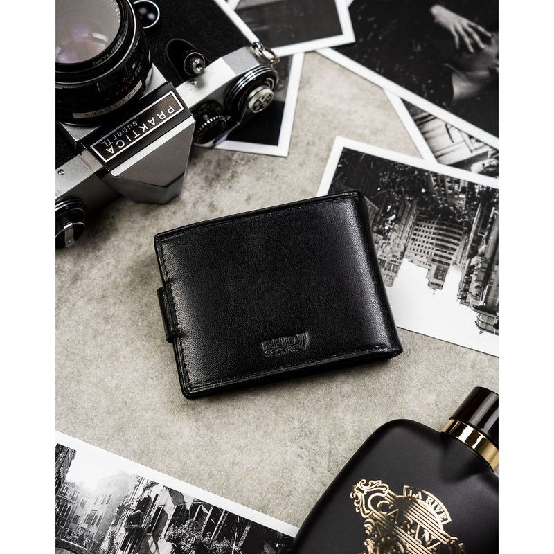 Skórzany męski portfel Peterson PTN RM-22L-BUF