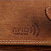 Portfel skórzany męski brązowy nubuk poziomy skóra ciężarówka RFiD Beltimore R98
