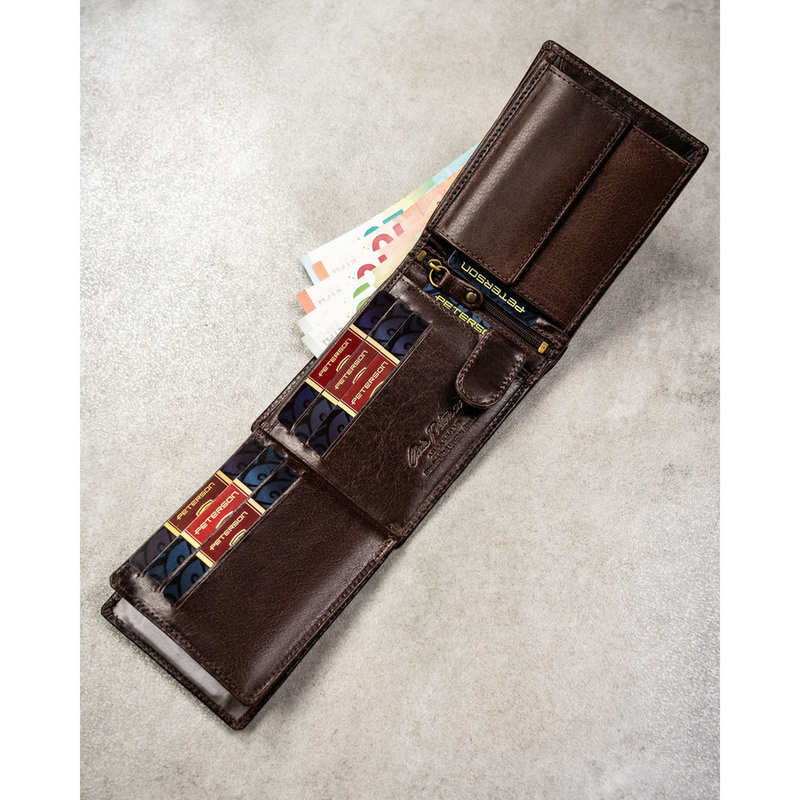 Skórzany męski portfel Peterson PTN N992-BUF