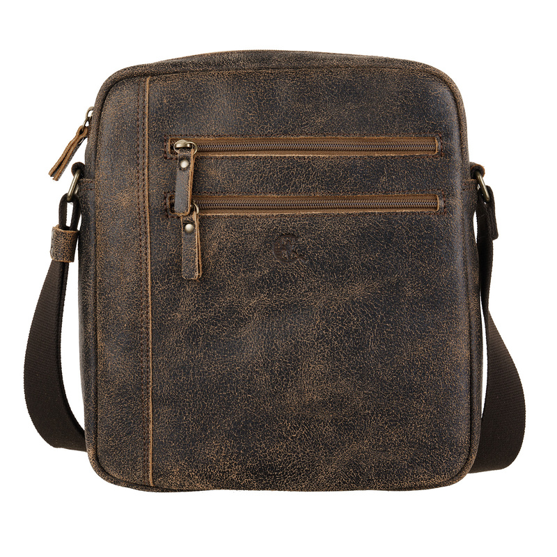Torba męska skórzana vintage szary TM380s342