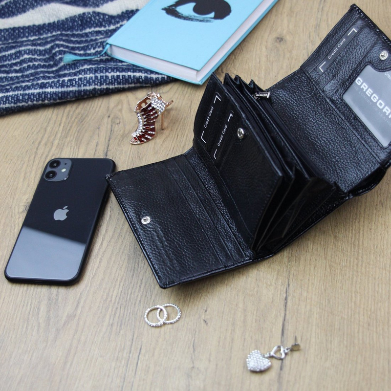 Gregorio lakierowana damska portmonetka skóra naturalna wzór krokodyla