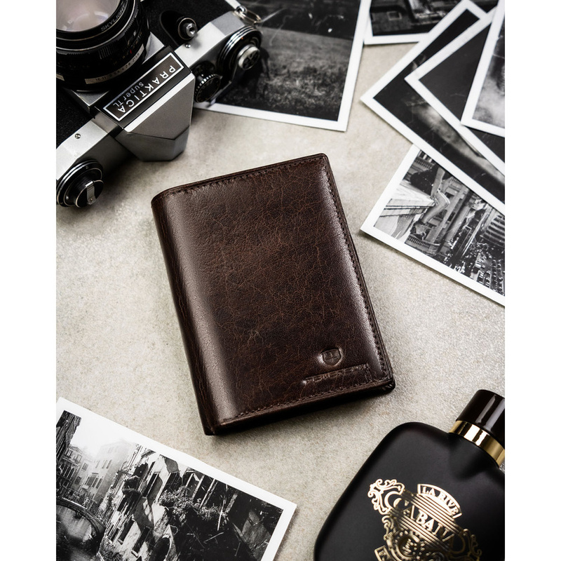 Skórzany męski portfel Peterson PTN N4-BUF