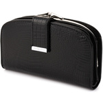 Jennifer Jones portfel Skórzany damski Duży Lakierowany czarny 825