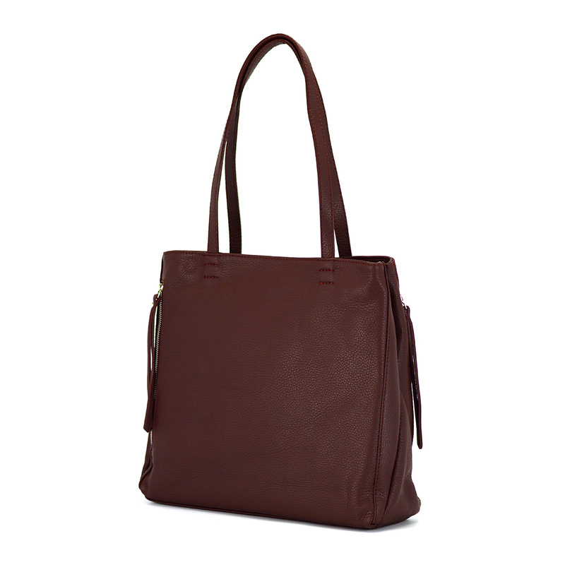 Elegancka stylowa duża damska skórzana shopperbag