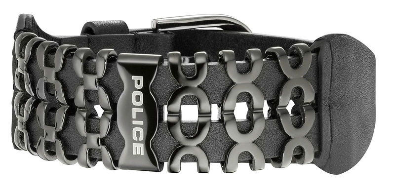 Biżuteria POLICE PJ26145BLB.02. Bransoletka, Kolor czarny. Mężczyzna.