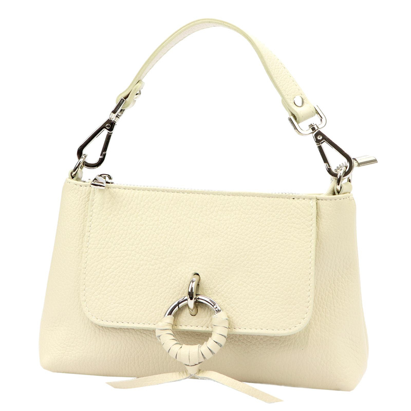 Luka Skórzana mała damska torebka na ramię listonoszka z paskiem