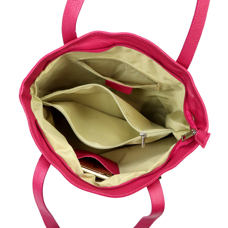 Shopperbag damska torebka na ramię klasyczna ze skóry naturalnej Luka