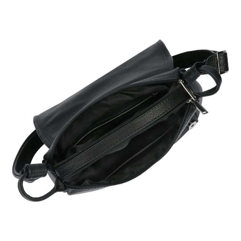 Listonoszka dwukomorowa skórzana klasyczna torebka na ramię Voyager