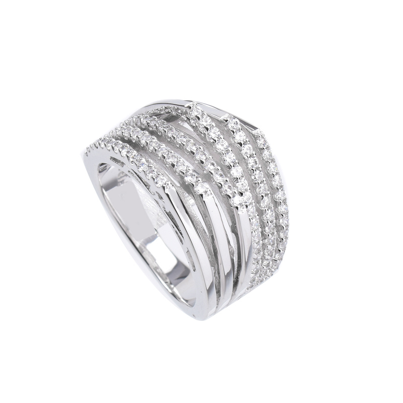 Biżuteria DIAMONFIRE 6118531082170. Pierścionek, Kolor szary. Kobieta.