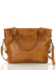 Torebka biznesowa damska kuferek skórzany premium bag - MARCO MAZZINI camel