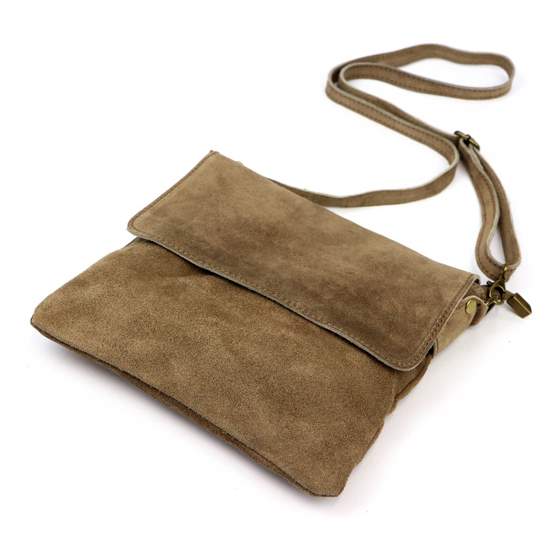 Vera Pelle damska listonoszka skóra naturalna torebka przez ramię z klapą