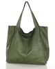 MARCO MAZZINI Torebka miejski shopper bag skóra naturalna handmade zielony