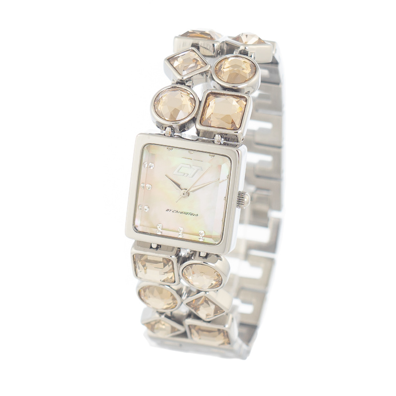 Zegarek CHRONOTECH CC7088LS-06M. Kwarcowy, Kolor pomarańczowy. Kobieta.