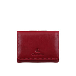Mały czerwony portfel damski Canaletto z naturalnej skóry licowej z RFID – elegancja i bezpieczeństwo PD2000cs165 RFID