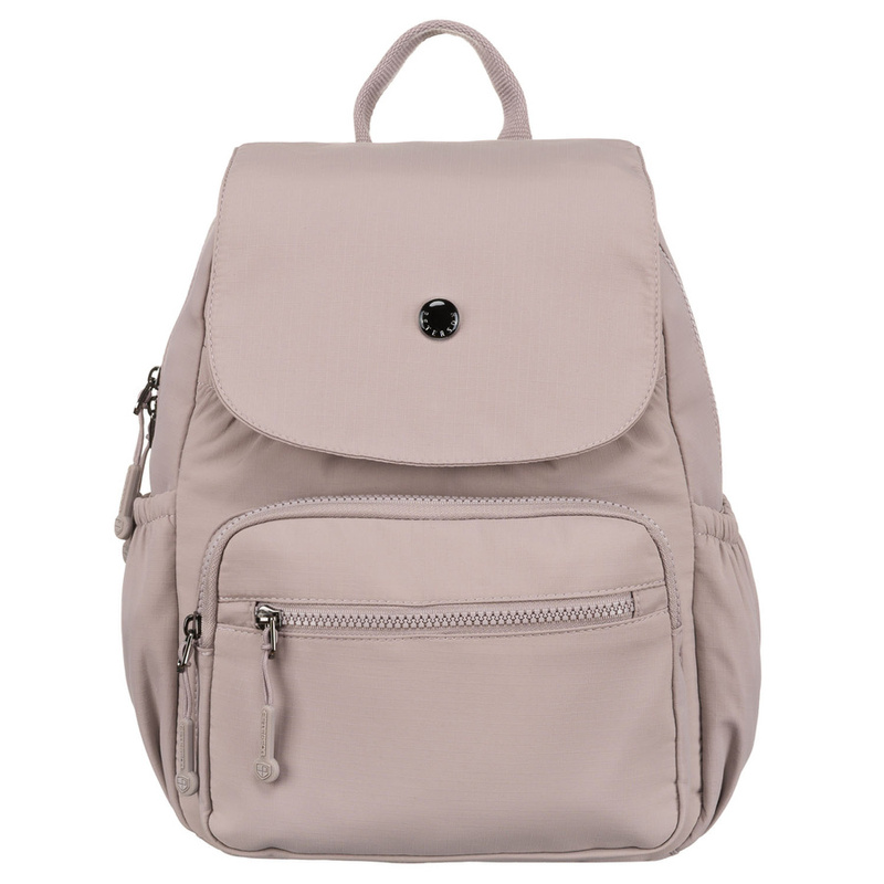 Plecak damski z poliestru w kolorze lila, zawieszony na regulowanych szelkach - Peterson