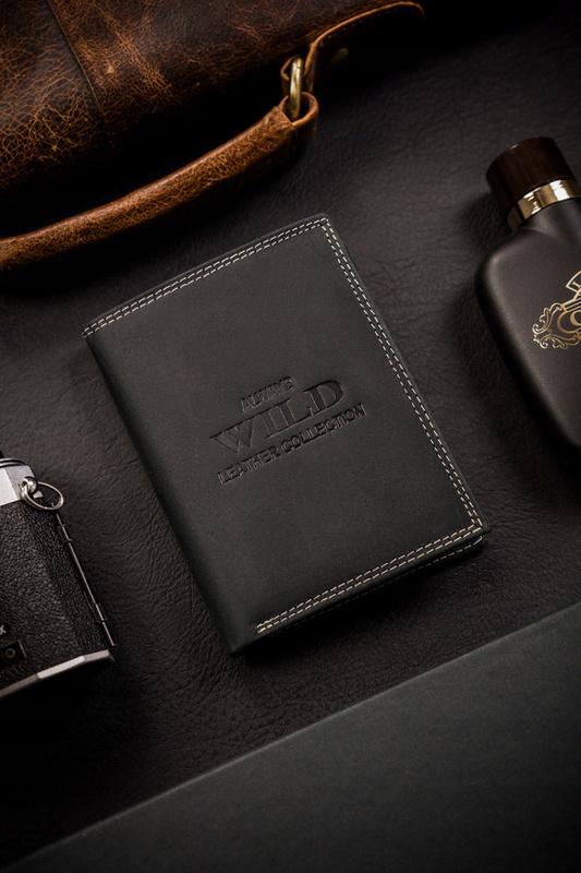 Skórzany męski portfel Wild N4-CHM-NL RFID