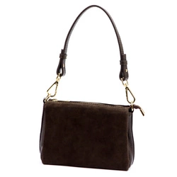 Luka damska listonoszka skórzana zamsz trzykomorowa torebka na ramię