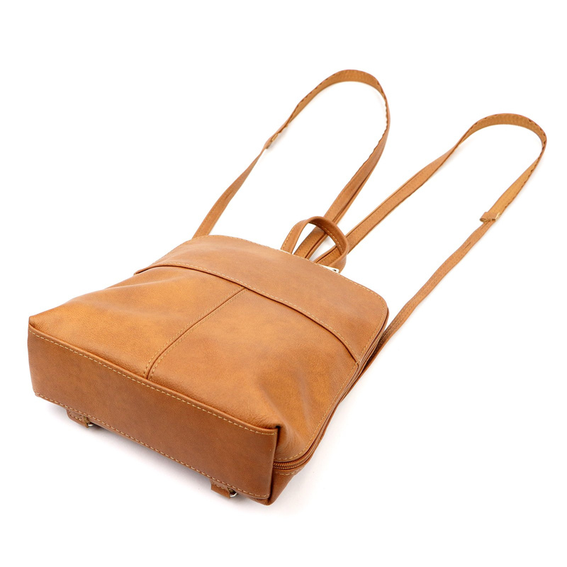 Stylowy Praktyczny Damski plecak-torebka skórzana z kieszeniami Voyager