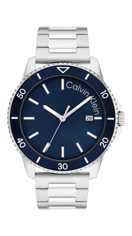 Zegarek CALVIN KLEIN 25200385. Kwarcowy, Kolor niebieski. Mężczyzna.
