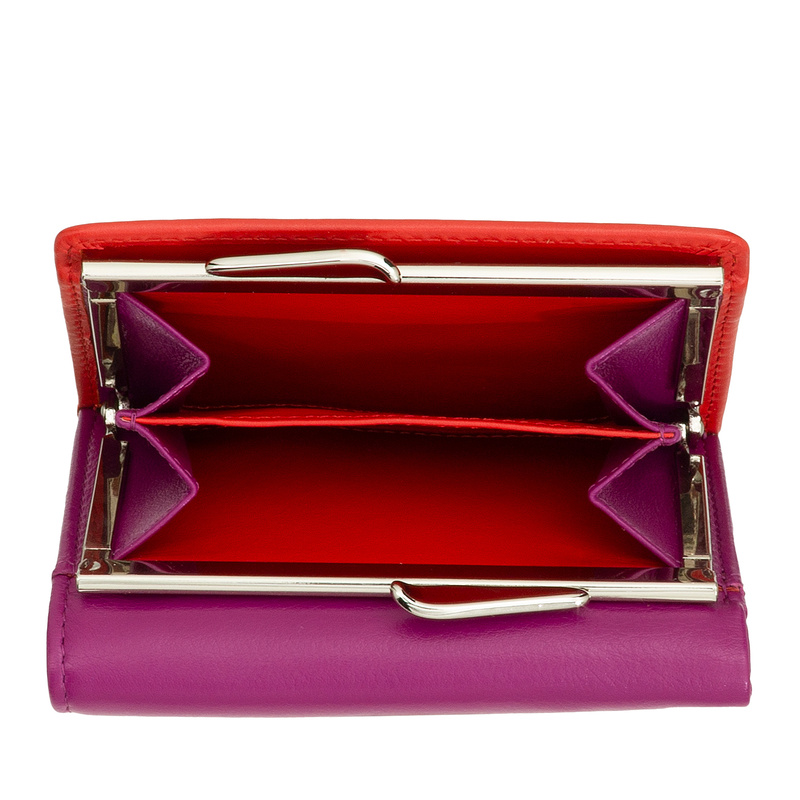 DUDU Damski skórzany stylowy kompaktowy portfel mała portmonetka