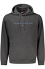 TOMMY HILFIGER MĘSKA CZARNA BLUZA Z ROZPIĘCIEM