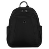 Praktyczny, czarny plecak damski wykonany z poliestru, jednokomorowy - Peterson