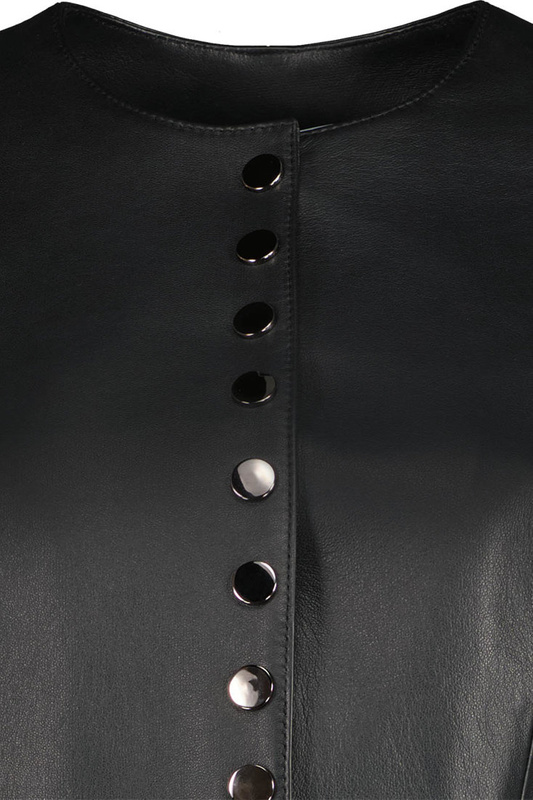 Bukowski damska Skórzana kurtka "Honorata" zapinana na guziki